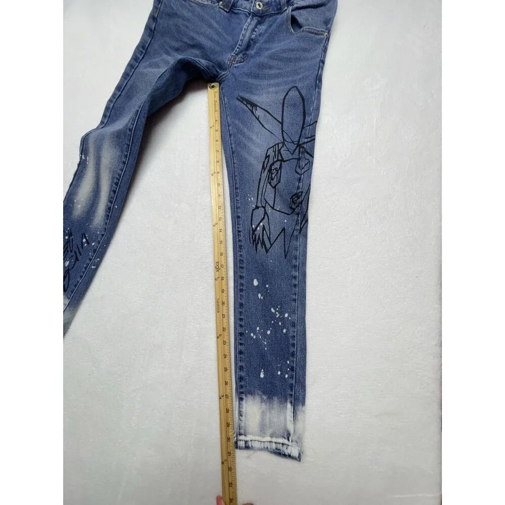 Off-White C/O Virgil Abloh Main Label Men’s Skinny Jeans Size 30 Made In Italy